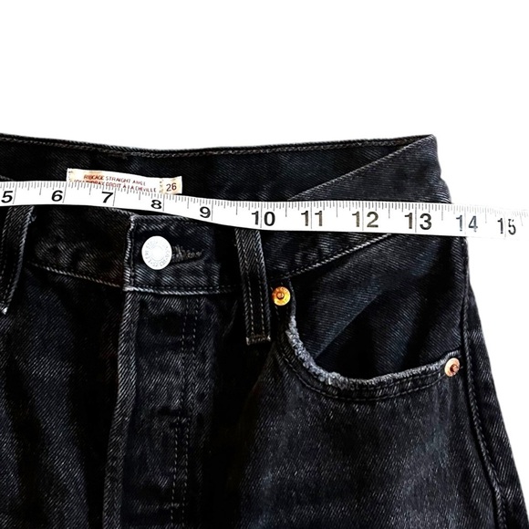 Levi's Women's Ribcage Straight Ankle Destructed Black Jeans - Picture 13 of 15